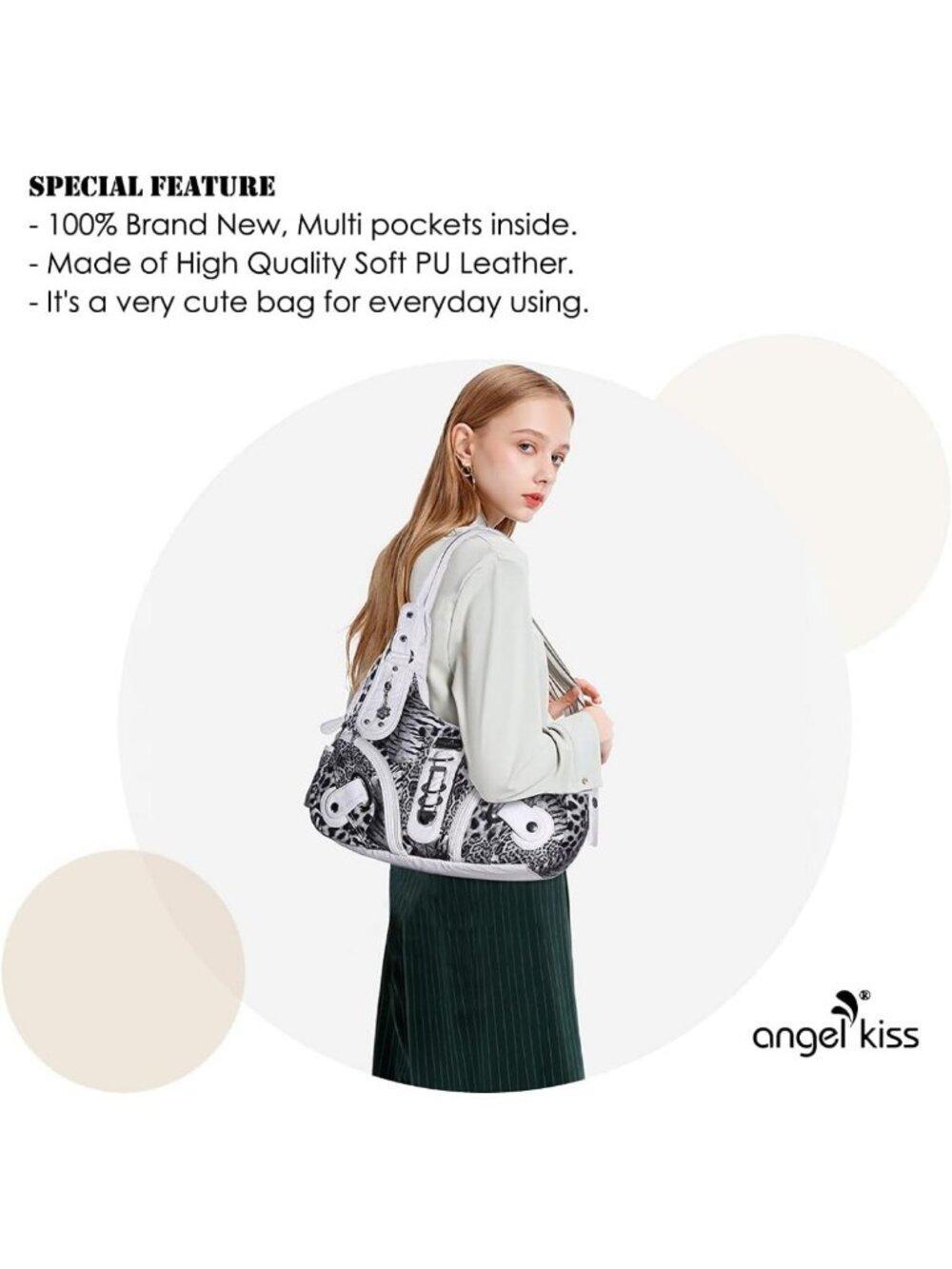 Stylish Large Hobo Shoulder Bag for Women - Versatile Daily Satchel Purse - Picture 4 of 7